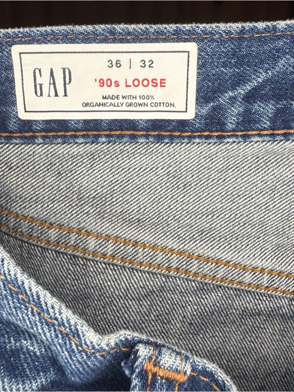 GAP 90s Loose Jeans Mens 36x32 Vintage Denim Fade - Picture 8 of 10